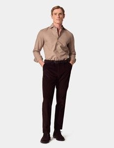 Slim Fit Taupe Shirt