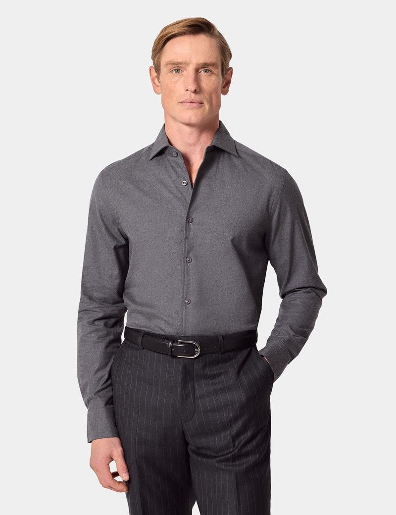 Slim Fit Dark Grey Shirt