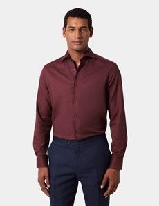 Slim Fit Burgundy Shirt