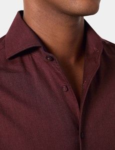 Slim Fit Burgundy Shirt