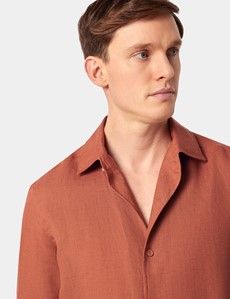 Slim Fit Rust Shirt – One Piece Collar-preview2
