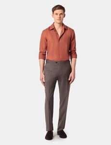 Slim Fit Rust Shirt – One Piece Collar-preview6