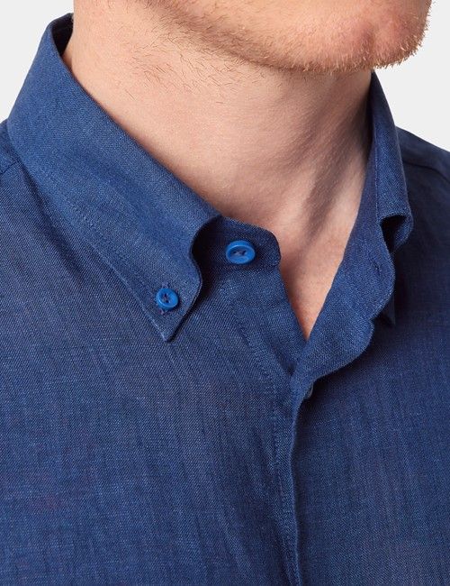 Slim Fit Marine Blue Shirt-preview