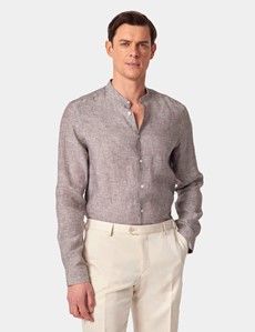 Slim Fit Brown Shirt