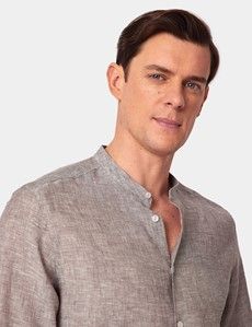 Slim Fit Brown Shirt