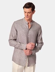 Slim Fit Brown Shirt