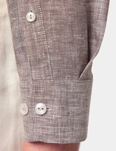Slim Fit Brown Shirt