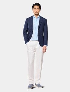 Slim Fit Light Blue Linen Shirt