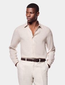 Slim Fit Natural Linen Shirt