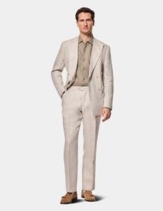 Slim Fit Khaki Linen Shirt