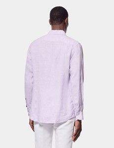 Slim Fit Lilac Linen Shirt