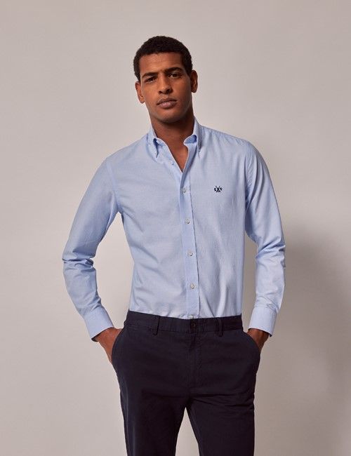Light Blue Oxford Shirt - Button Down Collar - Lord's Limited Edition
