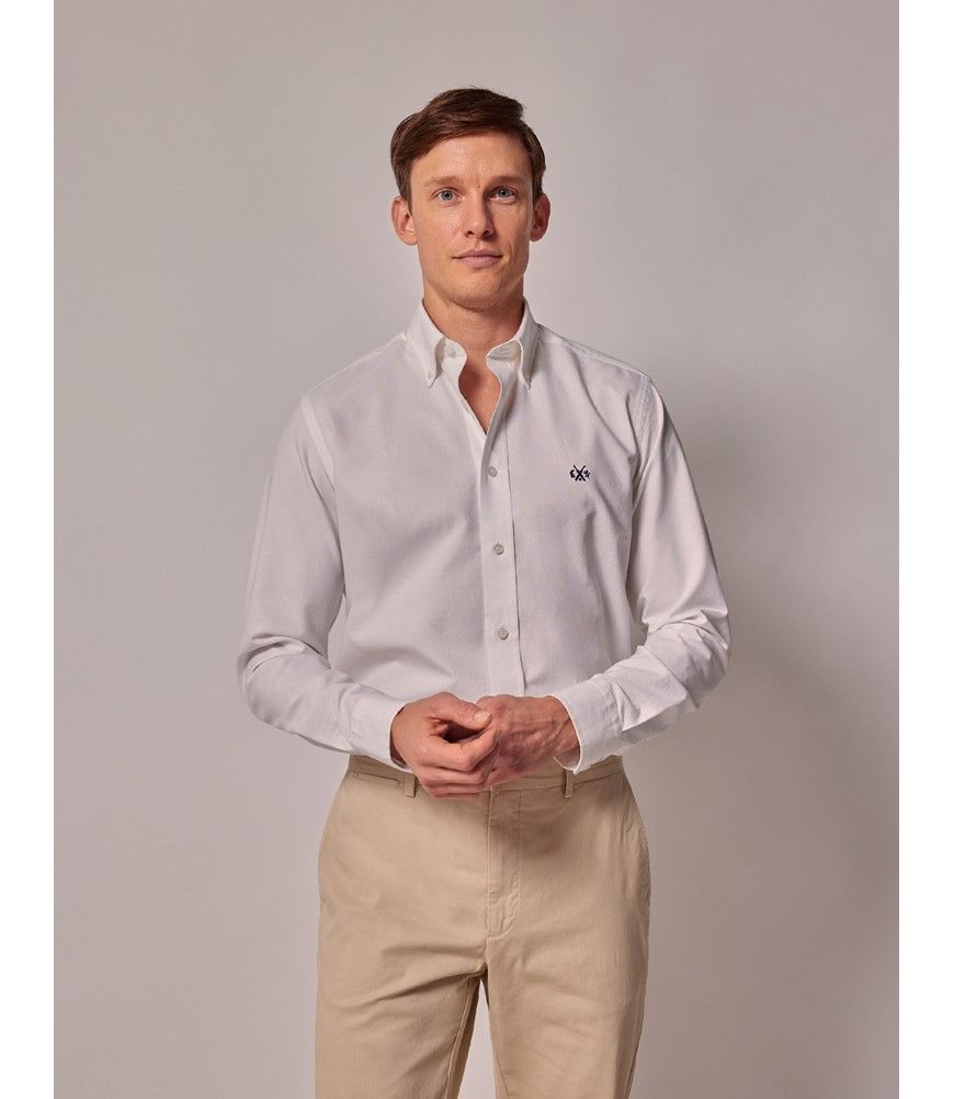 HARRISS] Organdy Regular Collar Shirt