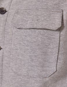 Grey Textured Overshirt-preview3