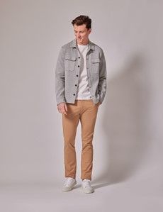 Grey Textured Overshirt-preview6