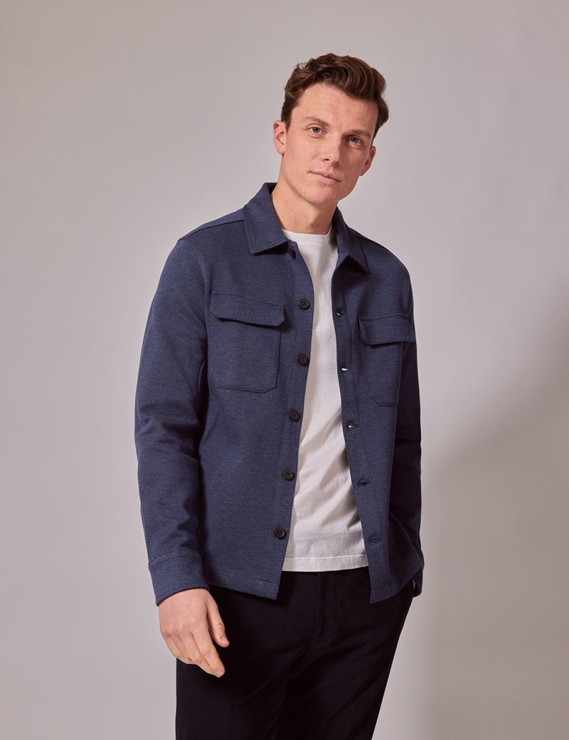 Blaues Overshirt | Hawes & Curtis