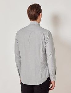 Green & White Stripe Oxford Shirt - Button Down Collar-preview3