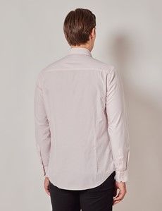 Pink & White Stripe Oxford Shirt - Button Down Collar-preview3