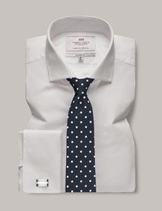Classic Fit White Poplin Shirt