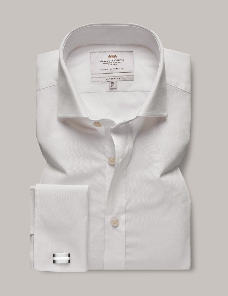 Classic Fit White Poplin Shirt-preview