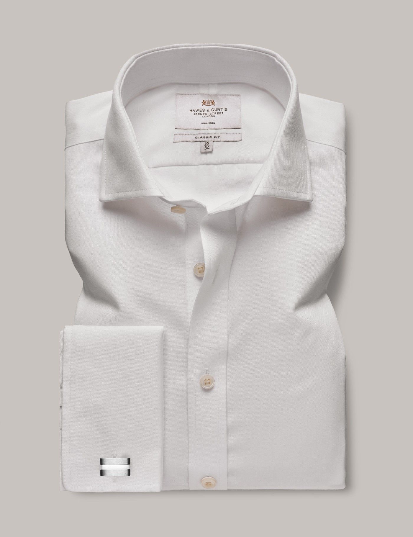 Classic Fit White Twill Non-Iron Shirt-preview
