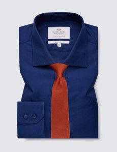 Classic Fit Navy Poplin Shirt-preview2