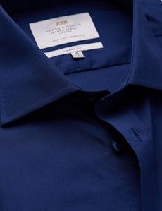 Classic Fit Navy Poplin Shirt