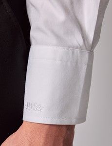 Classic Fit White Poplin Shirt - 110th Anniversary