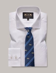 Classic Fit White Poplin Shirt - 110th Anniversary