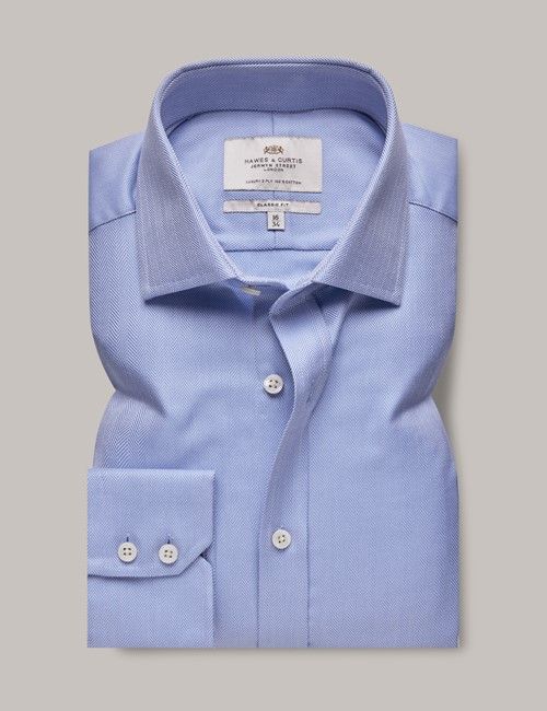 Blue Herringbone Classic Shirt-preview