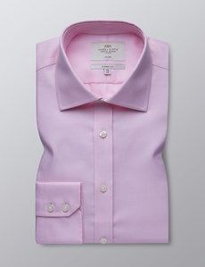 Classic Pink Twill Fit Non-Iron Shirt