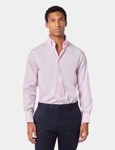 Classic Fit Pink Pin Point Non-Iron Oxford Shirt