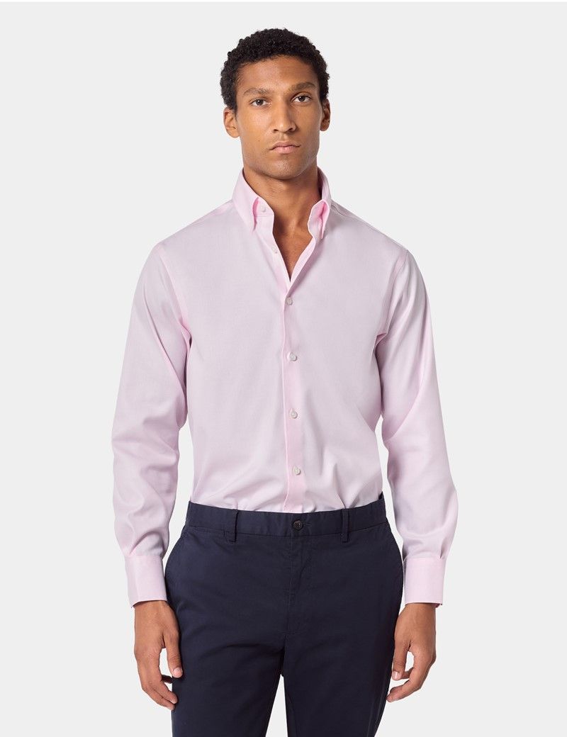 Classic Fit Pink Pin Point Non-Iron Oxford Shirt