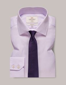 Non Iron Lilac & White Classic Shirt-preview2