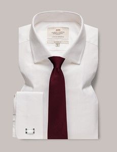Classic Fit White Herringbone Shirt-preview2