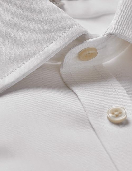 Non-Iron White Twill Classic Shirt - Double Cuff
