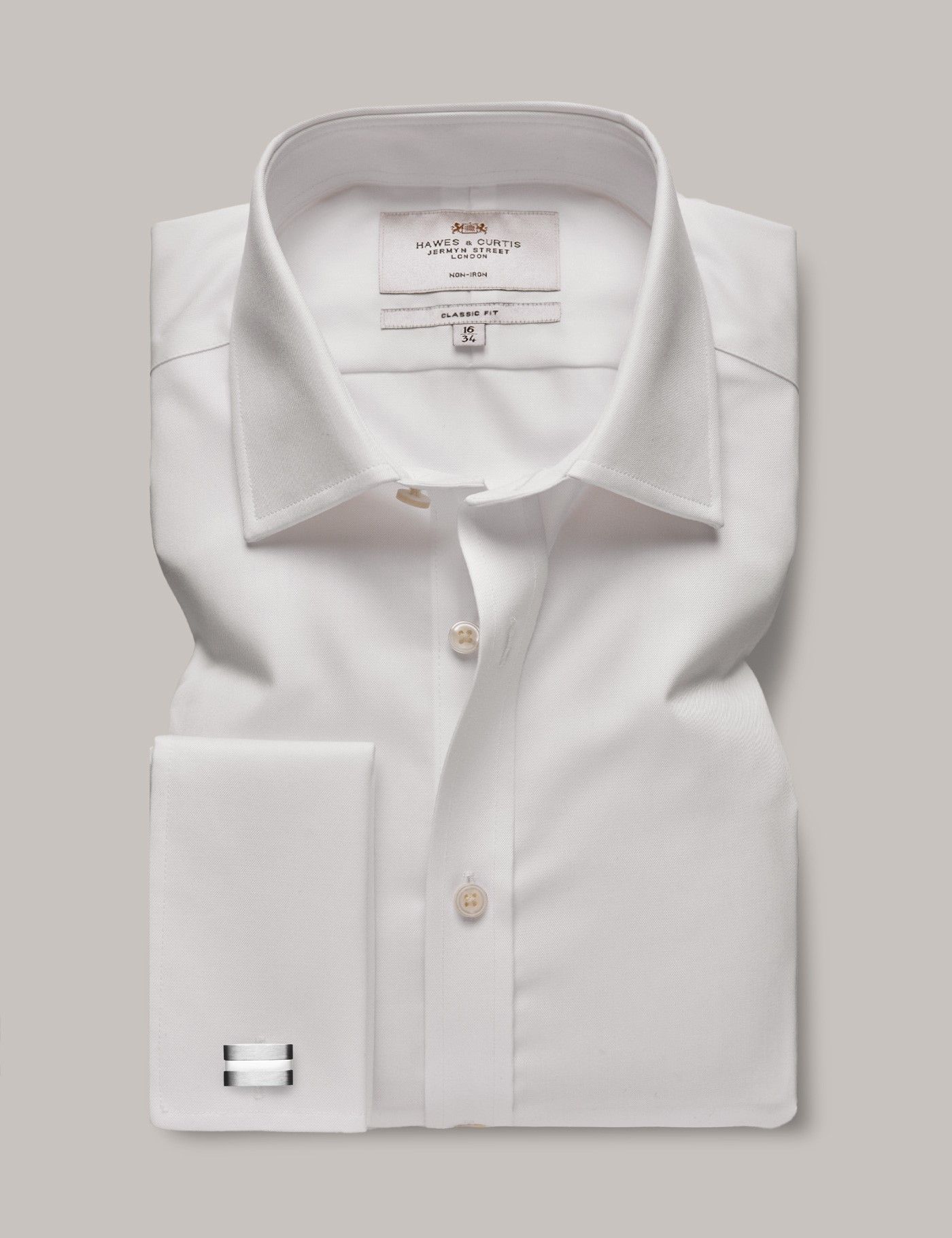 Classic Fit White Twill Non-Iron Shirt-preview