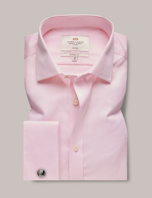 Non-Iron Pink Twill Classic Shirt - French Cuff-preview