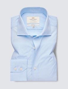 Classic Fit Blue Poplin Shirt