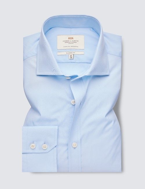 Blue Poplin Classic Shirt - Windsor Collar-preview