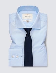 Classic Fit Blue Poplin Shirt