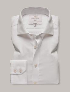 Non-Iron White Twill Classic Shirt - Windsor Collar-preview1