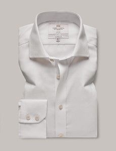 Non-Iron White Pique Classic Shirt - Windsor Collar-preview1