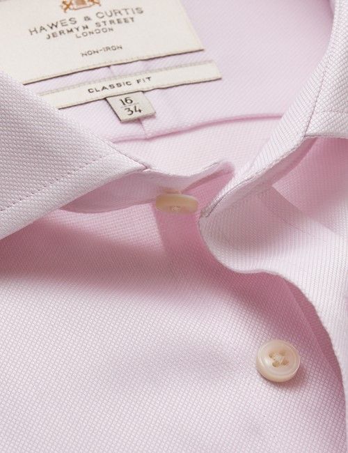 Non-Iron Pink Pique Classic Shirt - Windsor Collar-preview