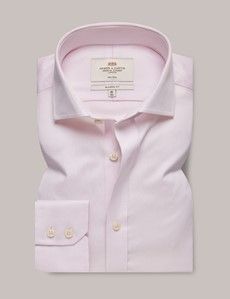 Classic Fit Pink Pique Non-Iron Shirt