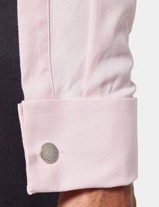 Slim Fit Pink Twill Slim Shirt