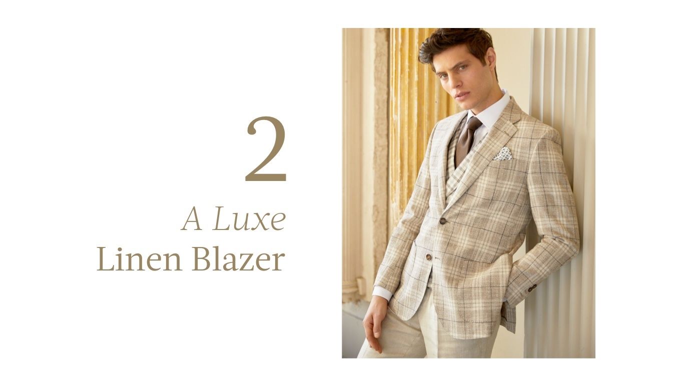 Linen blazer for dad