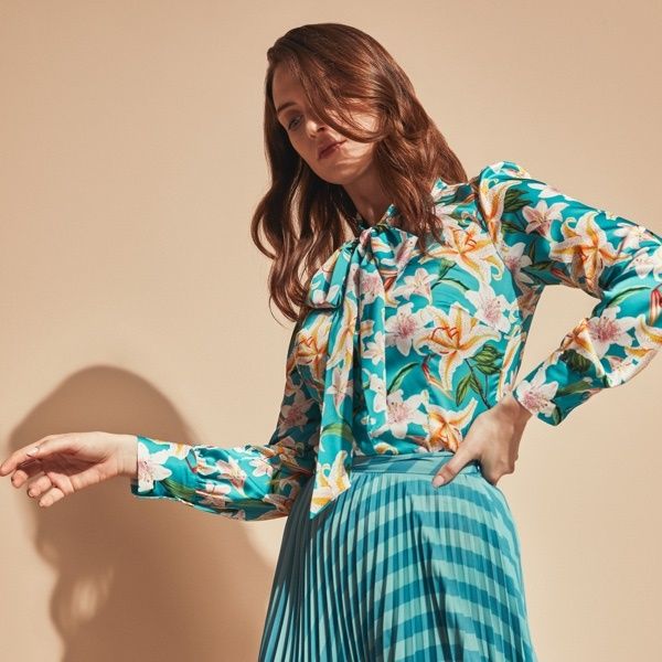 Tropical prints shirt for women - Hawes and Curtis