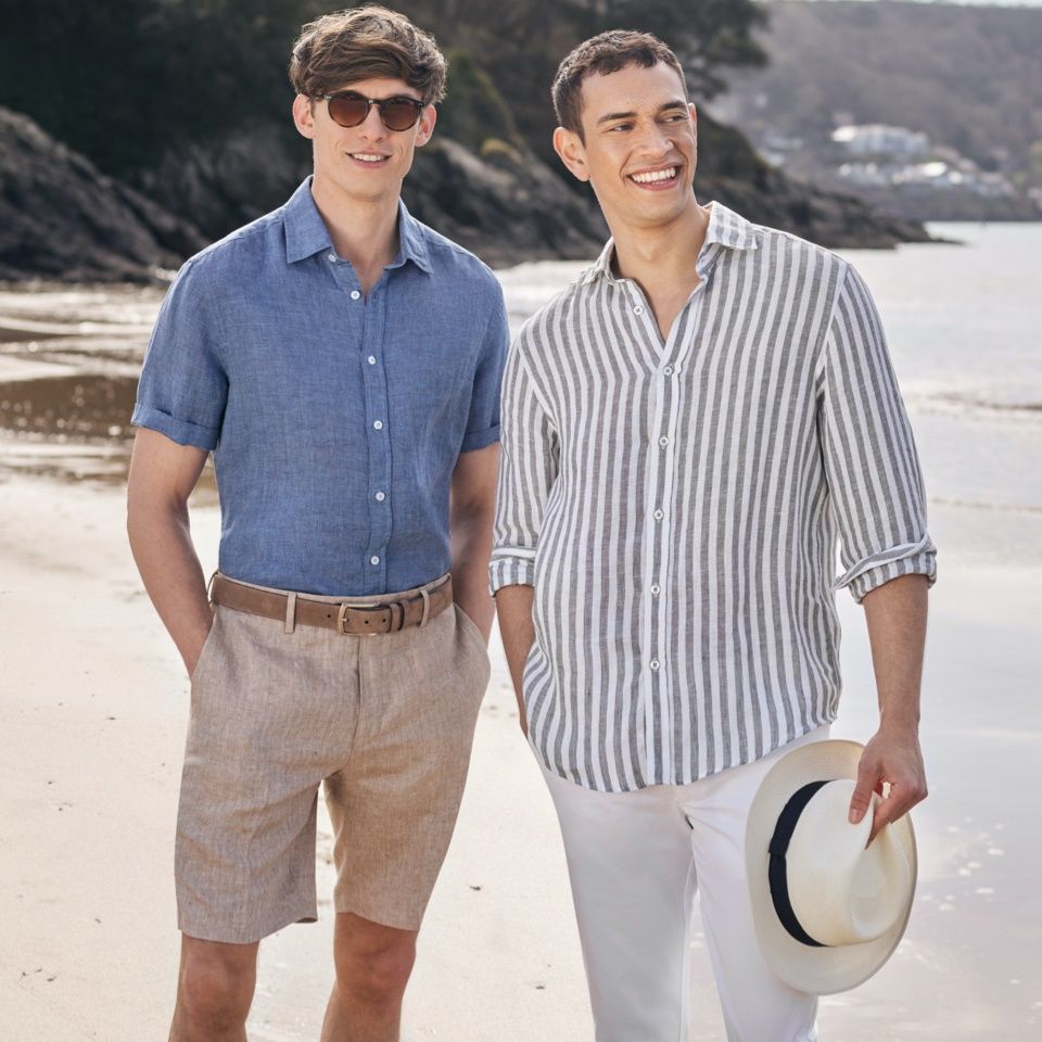 Linen fabric from Hawes and Curtis