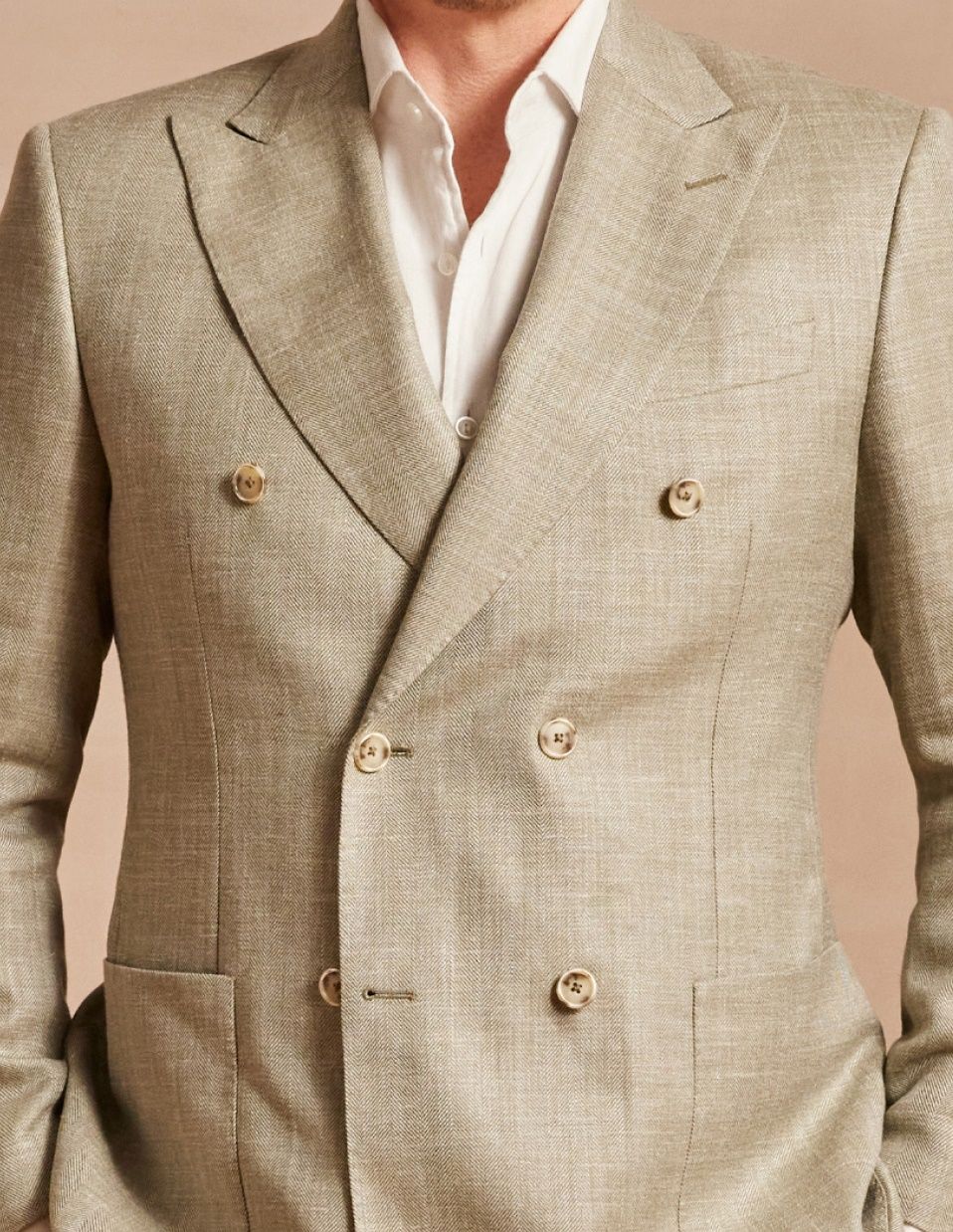 White Linen Shirt Cutaway 